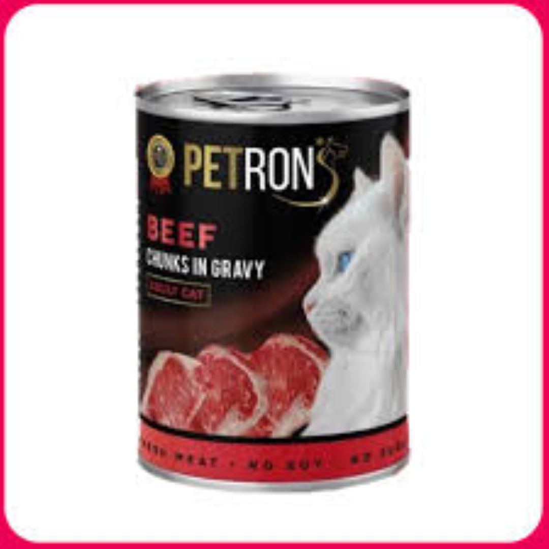 PETRONS CAT/F CHUNK GRAVY BEEF 400G